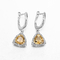 Yellow 925 Sterling Silver Gemstone Earrings 2.6g Silver Citrine Drop Earrings