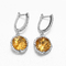 3.8g 925 Sterling Silver Gemstone Earrings Lemon Yellow Citrine Topaz