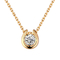 1.0mm Rose Gold Horseshoe Necklace Personalized 1.5g 18 Karat