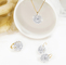 1.0ct 18K Gold Diamond Necklace Womens Dandelion Wish 4.5g