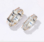 4.5g 6.5g 18K Gold Diamond Rings Couples Cross Promise Rings