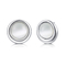 Round Black Agate Earrings Noble 925 Silver Gemstone Earrings