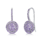 Purple 925 CZ Earrings Screw Micropave 3.40g Silver AAA+ Grade Cubic Zirconia