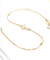GDTC 18 Karat Gold Diamond Bracelet 0.13ct Diamond Cross Bracelet For Women'S