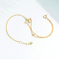 ODM 17cm 18k Gold Diamond Bracelet 0.05ct Round Ring Buckles