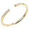 Openings Ring 18K Gold Diamond Rings 0.05ct 1gram Customized Size