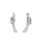 Knot Shaped 18k Rose Gold Diamond Earrings 0.20ct For Weeding Meeting Gift