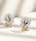 0.33ct Camellia Flower Earrings Ladies 18k White Gold Diamond Earrings