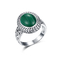 925 Sterling Silver Malachite Ring Round Shaped Malachite Wedding Rings For Womens