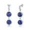 Birthstone 925 Sterling Silver Gemstone Earrings 8x8mm Lapis Lazuli Drop Earrings