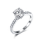 925 Silver Moissanite Round Engagement Ring 6.0mm Eternity For Women