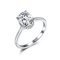 925 Silver Moissanite Round Engagement Ring 6.0mm Eternity For Women