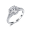 Oval 925 Silver CZ Rings 8x10mm Cubic Zirconia Engagement Rings