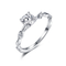 5.5mm Moissanite Round Bezel Set Engagement Ring AAA Grade 925 Sterling Silver