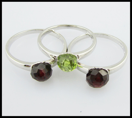 925 Silver Gemstone Rings 2.5g Weight Fashion Style Jewelry Type Rings