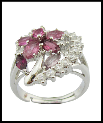 Jewelry Type Rings 925 Silver Gemstone Rings For Casual/Party Chunky Sterling Silver Rings Silver Gemstone Rings